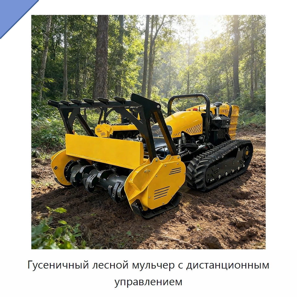 Гусеничный лесной мульчер с дистанционным управлением — Лесохозяйственная техника