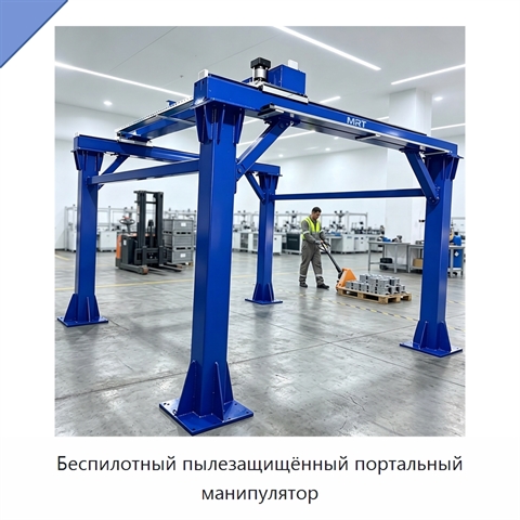Беспилотный пылезащищённый портальный манипулятор