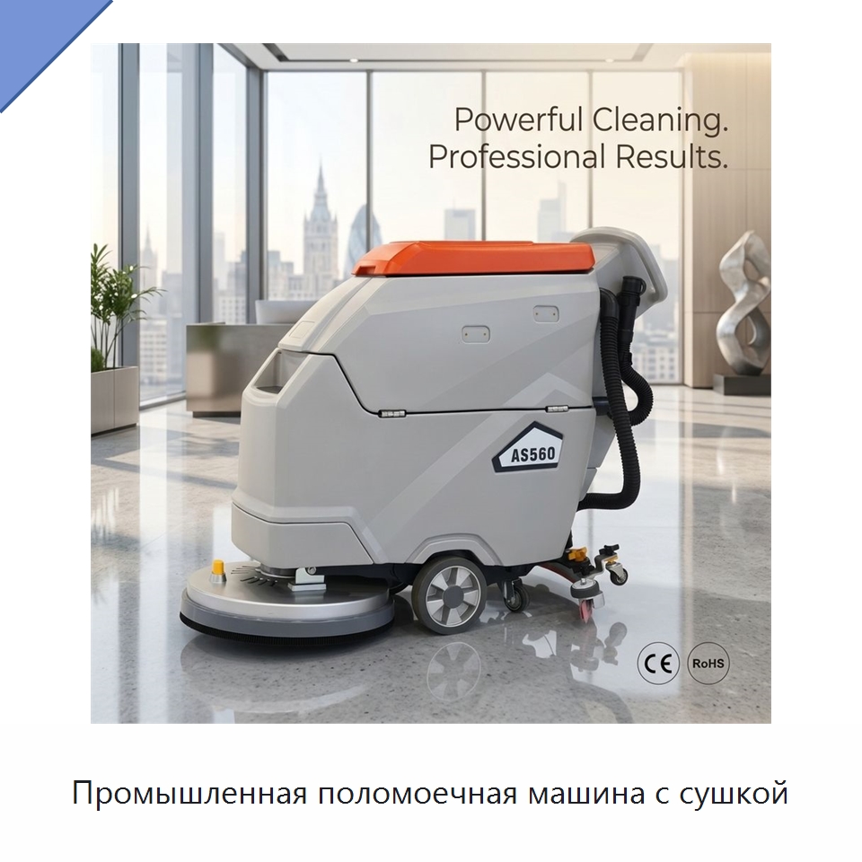 Промышленная поломоечная машина с сушкой — Подметальные машины