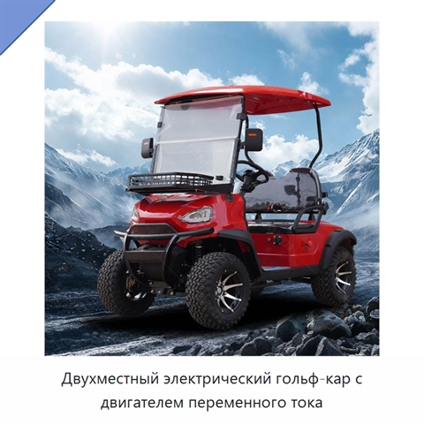 Двухместный электрический гольф-кар с двигателем переменного тока