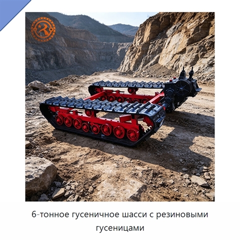 6-тонное гусеничное шасси с резиновыми гусеницами