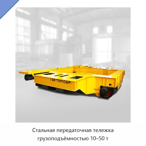 Стальная передаточная тележка грузоподъёмностью 10–50 т
