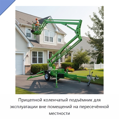 Прицепной коленчатый подъёмник для эксплуатации вне помещений на пересечённой местности