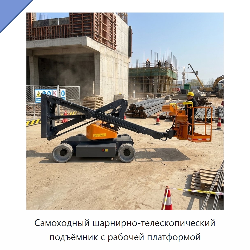 Самоходный шарнирно-телескопический подъёмник с рабочей платформой — Подъемные столы