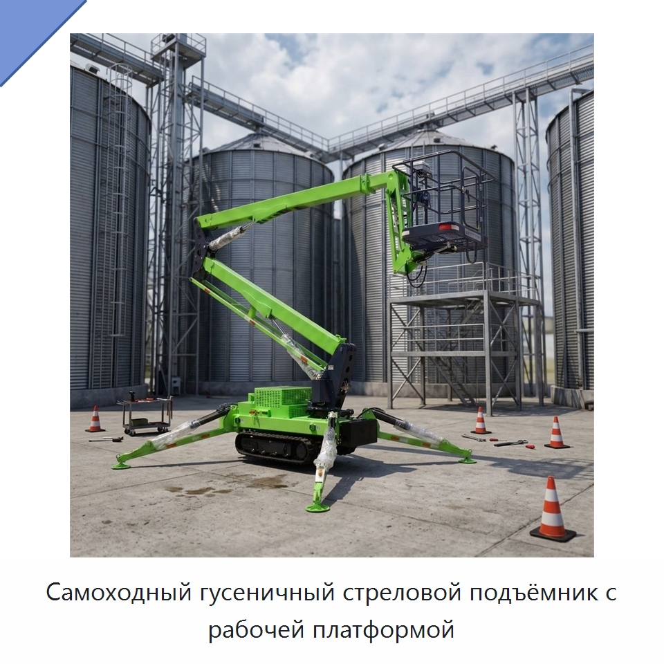Самоходный гусеничный стреловой подъёмник с рабочей платформой — Подъемные столы