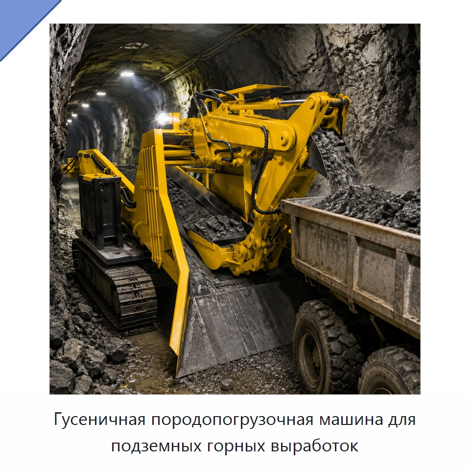 Гусеничная породопогрузочная машина для подземных горных выработок — Горнодобывающее оборудование