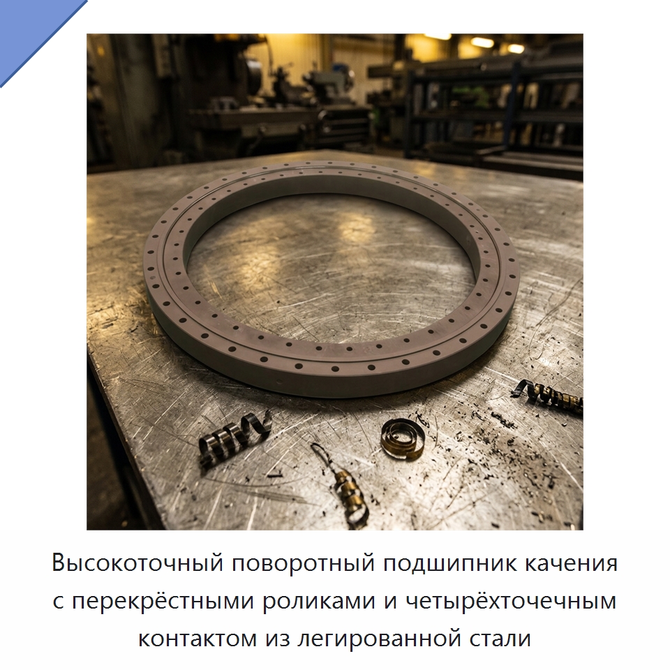 Высокоточный поворотный подшипник качения с перекрёстными роликами и четырёхточечным контактом из легированной стали — Опорно-поворотные подшипники