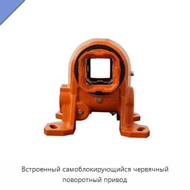 Встроенный самоблокирующийся червячный поворотный привод