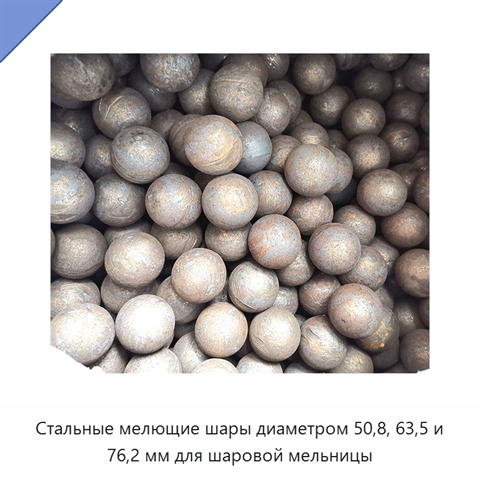 Стальные мелющие шары диаметром 50,8, 63,5 и 76,2 мм для шаровой мельницы
