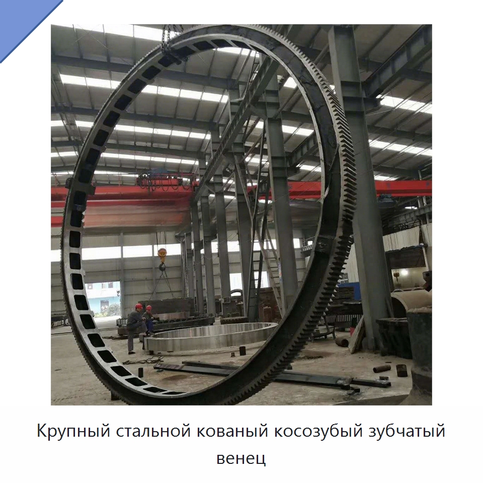 Крупный стальной кованый косозубый зубчатый венец — Зубчатые колеса