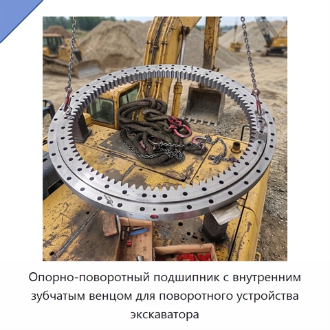 Опорно-поворотный подшипник с внутренним зубчатым венцом для поворотного устройства экскаватора