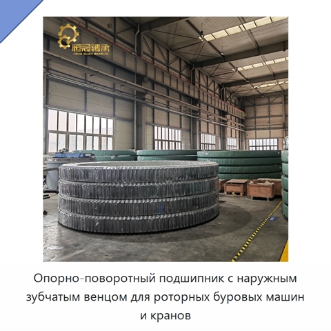 Опорно-поворотный подшипник с наружным зубчатым венцом для роторных буровых машин и кранов