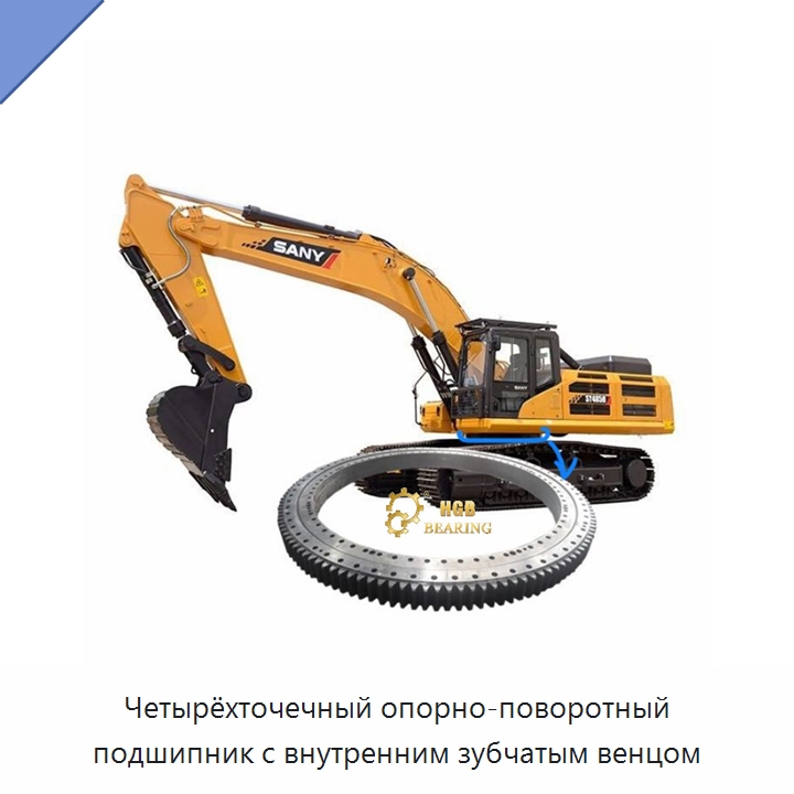 Четырёхточечный опорно-поворотный подшипник с внутренним зубчатым венцом — Опорно-поворотные подшипники