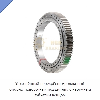 Уплотнённый перекрёстно-роликовый опорно-поворотный подшипник с наружным зубчатым венцом