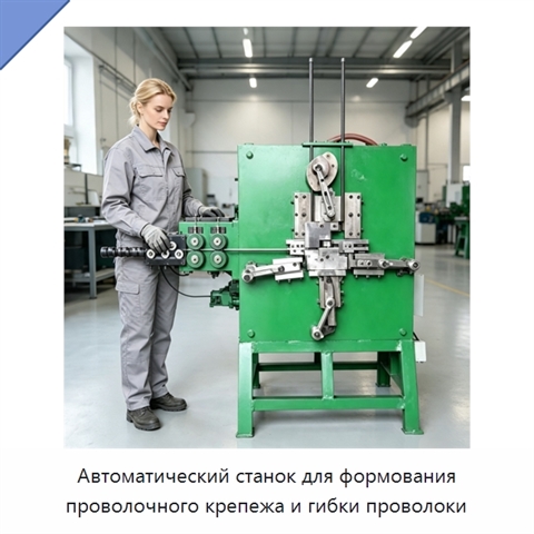 Автоматический станок для формования проволочного крепежа и гибки проволоки