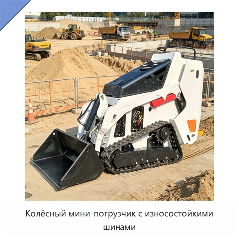 Колёсный мини-погрузчик с износостойкими шинами