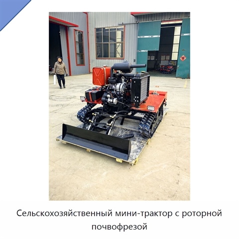 Сельскохозяйственный мини-трактор с роторной почвофрезой