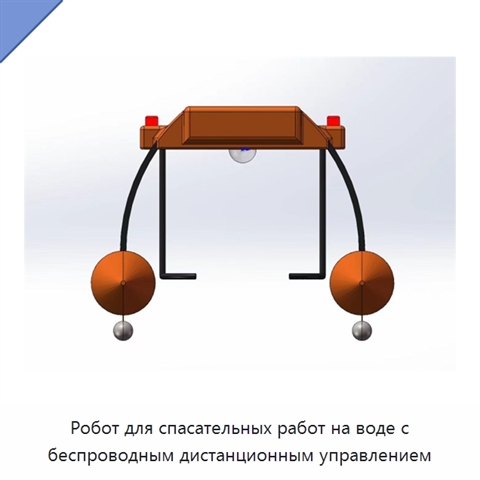Робот для спасательных работ на воде с беспроводным дистанционным управлением