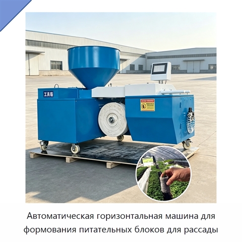 Автоматическая горизонтальная машина для формования питательных блоков для рассады