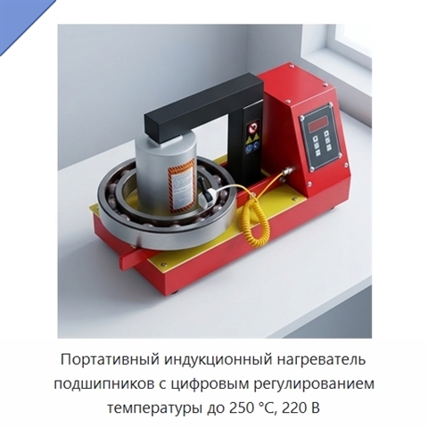 Портативный индукционный нагреватель подшипников с цифровым регулированием температуры до 250 °C, 220 В
