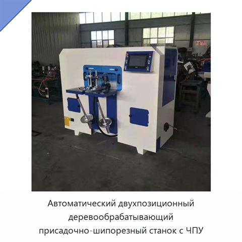 Автоматический двухпозиционный деревообрабатывающий присадочно-шипорезный станок с ЧПУ