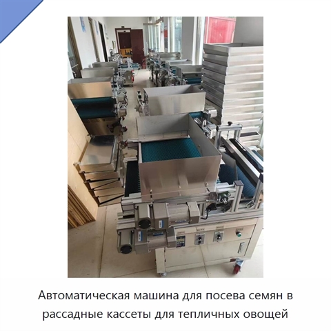 Автоматическая машина для посева семян в рассадные кассеты для тепличных овощей