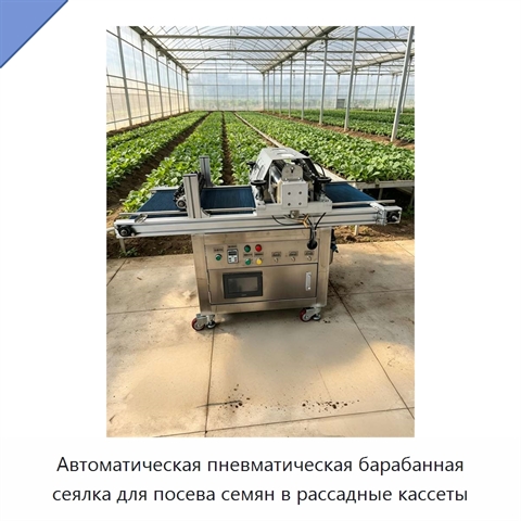 Автоматическая пневматическая барабанная сеялка для посева семян в рассадные кассеты