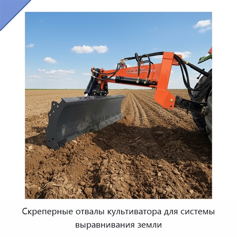 Скреперные отвалы культиватора для системы выравнивания земли