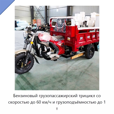 Бензиновый грузопассажирский трицикл со скоростью до 60 км/ч и грузоподъёмностью до 1 т