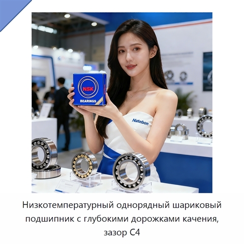 Низкотемпературный однорядный шариковый подшипник с глубокими дорожками качения, зазор C4