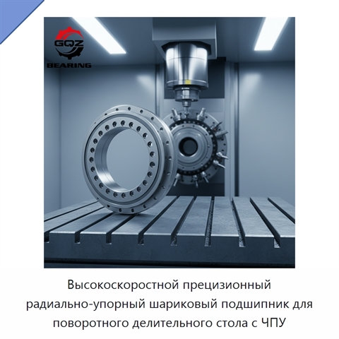 Высокоскоростной прецизионный радиально-упорный шариковый подшипник для поворотного делительного стола с ЧПУ