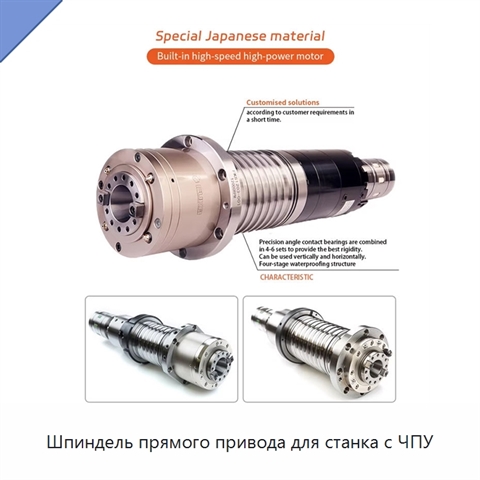 Шпиндель прямого привода для станка с ЧПУ