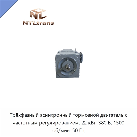 Трёхфазный асинхронный тормозной двигатель с частотным регулированием, 22 кВт, 380 В, 1500 об/мин, 50 Гц
