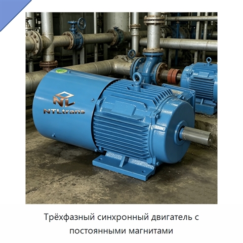 Трёхфазный синхронный двигатель с постоянными магнитами
