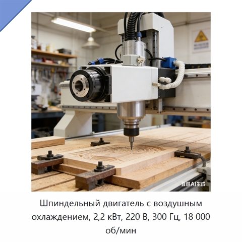Шпиндельный двигатель с воздушным охлаждением, 2,2 кВт, 220 В, 300 Гц, 18 000 об/мин