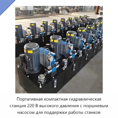 Портативная компактная гидравлическая станция 220 В высокого давления с поршневым насосом для поддержки работы станков