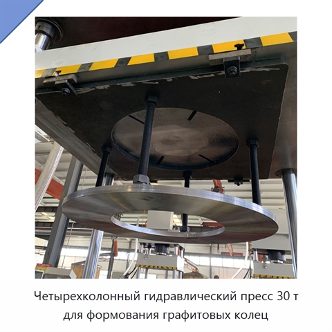 Четырехколонный гидравлический пресс 30 т для формования графитовых колец