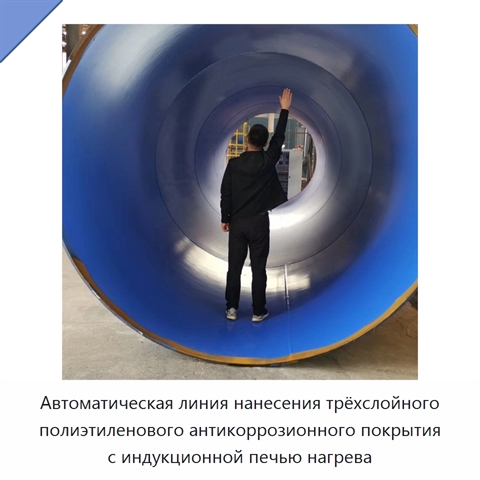 Автоматическая линия нанесения трёхслойного полиэтиленового антикоррозионного покрытия с индукционной печью нагрева