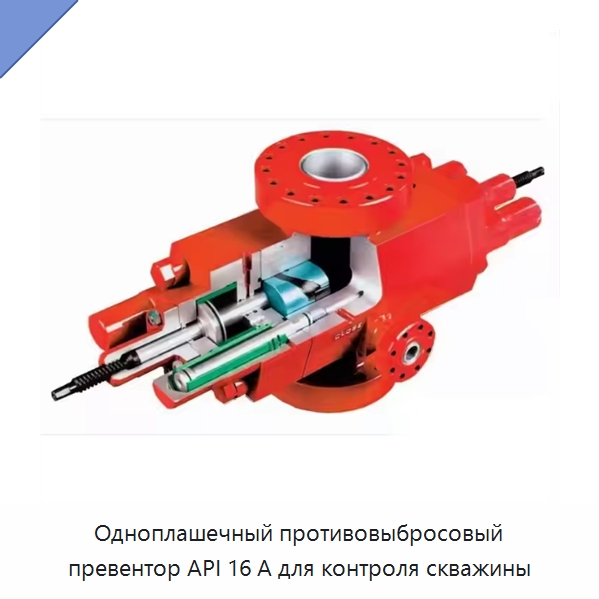 Одноплашечный противовыбросовый превентор API 16 А для контроля скважины — Нефтепромысловое оборудование
