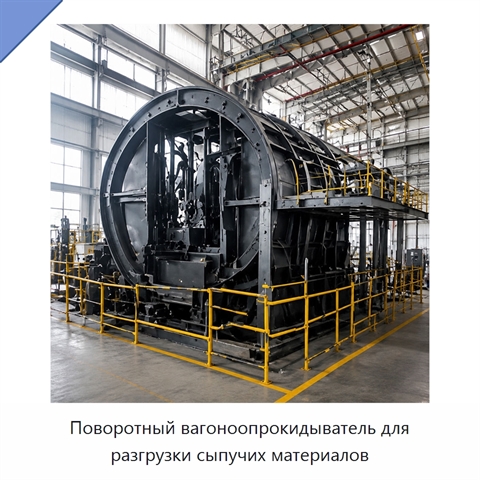 Поворотный вагоноопрокидыватель для разгрузки сыпучих материалов