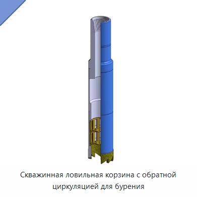 Скважинная ловильная корзина с обратной циркуляцией для бурения — Нефтепромысловое оборудование