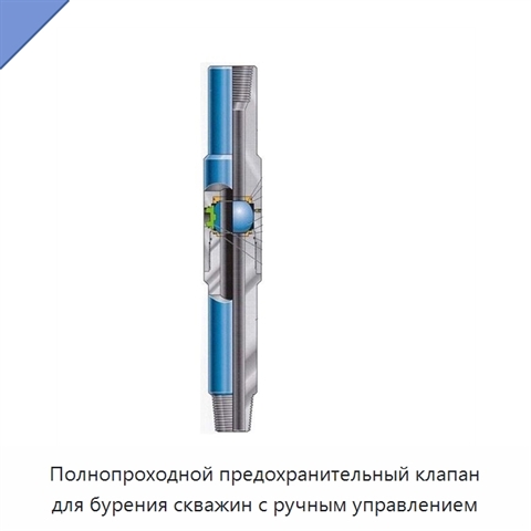 Полнопроходной предохранительный клапан для бурения скважин с ручным управлением