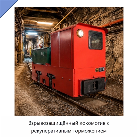 Взрывозащищённый локомотив с рекуперативным торможением