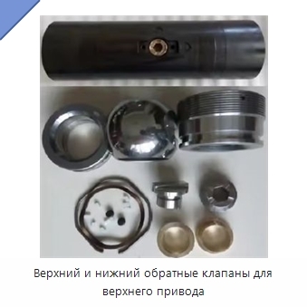 Верхний и нижний обратные клапаны для верхнего привода