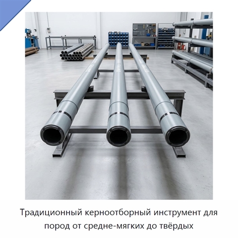 Традиционный керноотборный инструмент для пород от средне-мягких до твёрдых