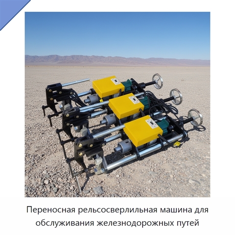 Переносная рельсосверлильная машина для обслуживания железнодорожных путей