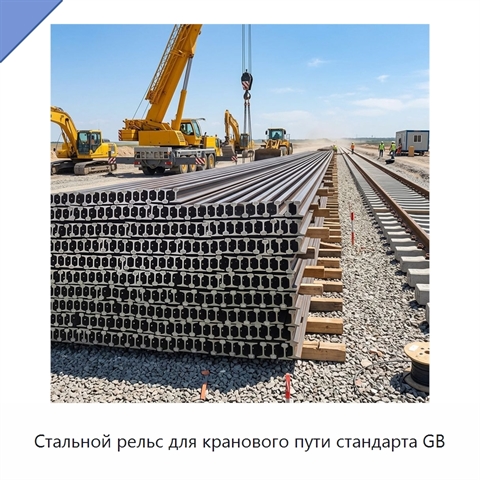 Стальной рельс для кранового пути стандарта GB