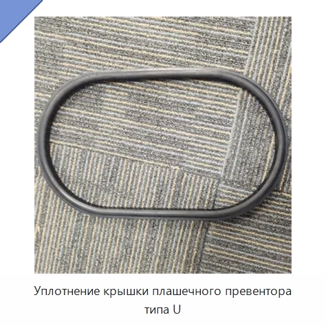 Уплотнение крышки плашечного превентора типа U