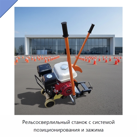 Рельсосверлильный станок с системой позиционирования и зажима