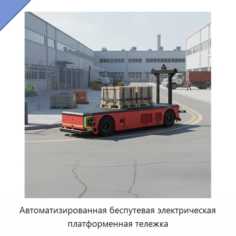 Автоматизированная беспутевая электрическая платформенная тележка